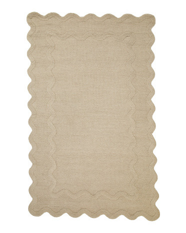 5x8 Wool Blend Scalloped Rug | TJ Maxx