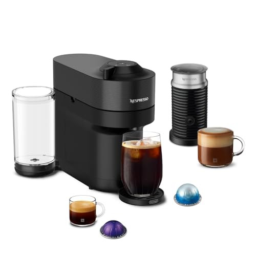 Nespresso Vertuo Pop+ Coffee and Espresso Machine by De'Longhi with Aeroccino Milk Frother, Liquorice Black | Amazon (US)