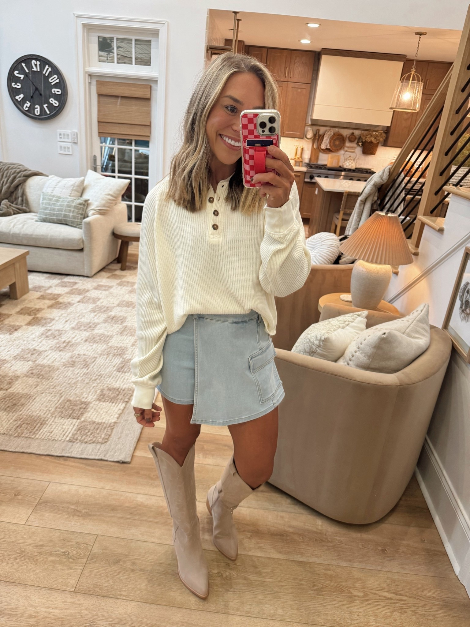 Sharing a SUPER cute Pink Lily pre fall inspired haul / try on today on IG! They just dropped some fall pieces recently that are great to incorporate into transitional fits🍂 code HOLLEY saves you 40% off site-wide until Sunday! 

S in top & skirt! TTS boots! 

Outfit inspo / neutrals / comfy / casual / sweaters / fall pictures / family photos / cardigans / skirts / boots / Holley Gabrielle 

#LTKFindsUnder50 #LTKSaleAlert #LTKSeasonal