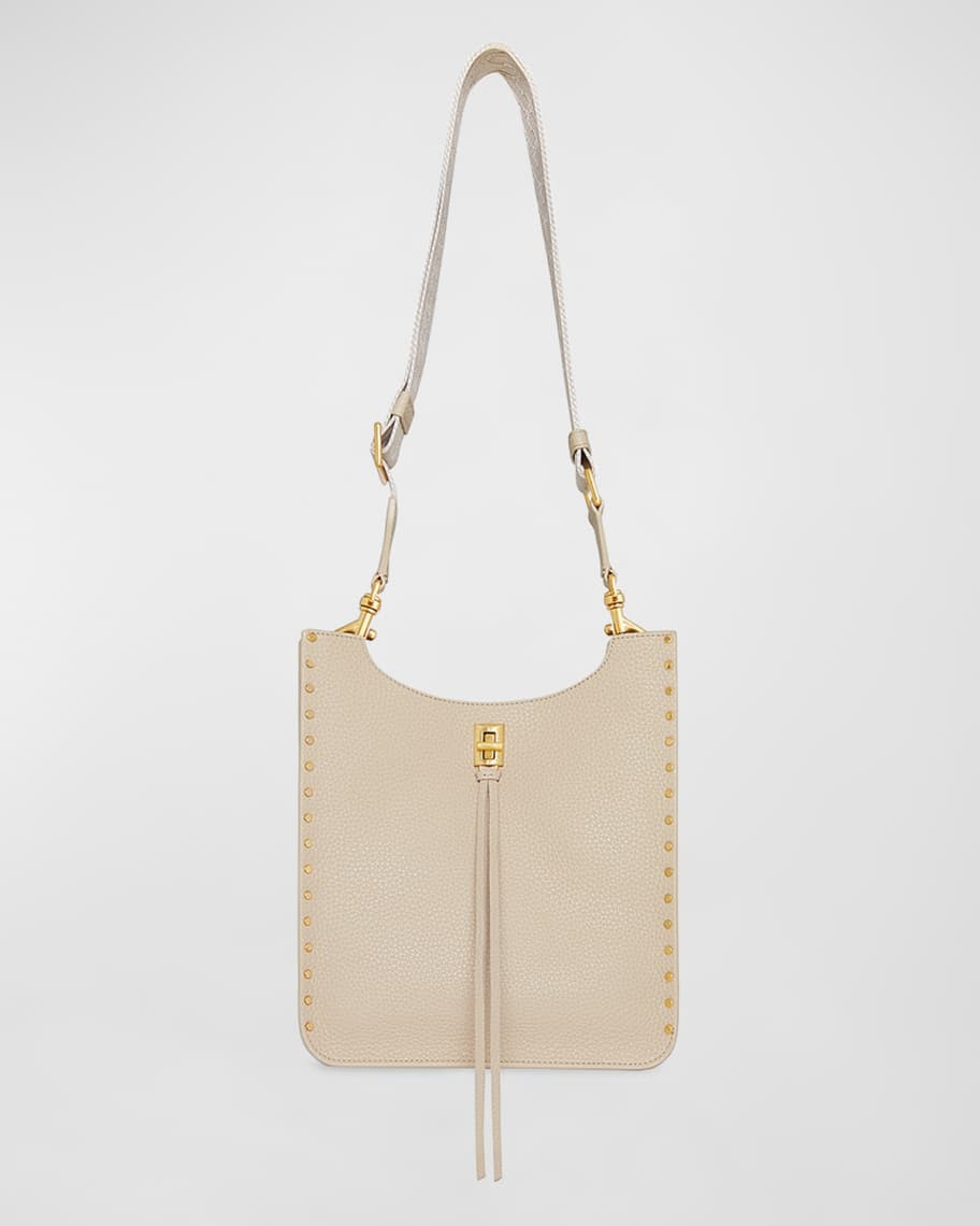 Rebecca Minkoff Darren Feed Medium Studded Leather Shoulder Bag | Neiman Marcus