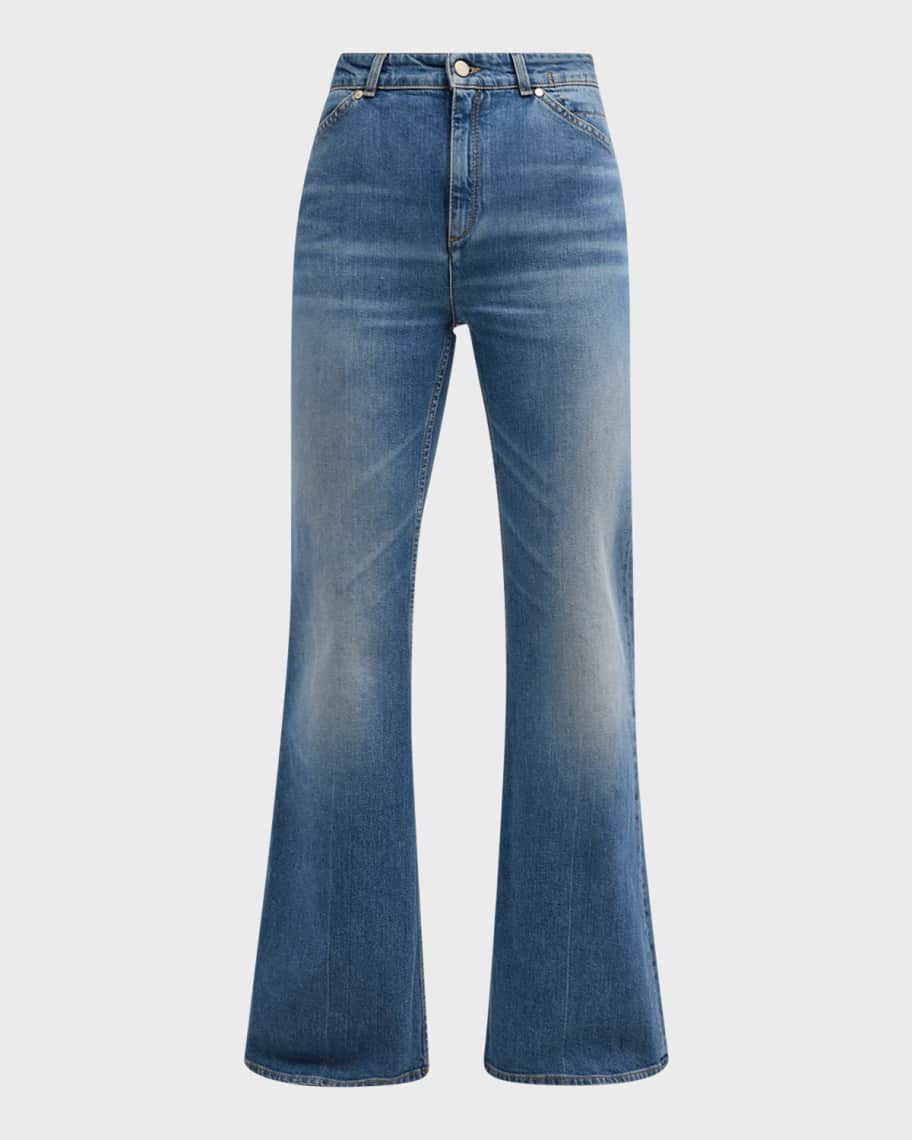 DOROTHEE SCHUMACHER Denim Love High-Rise Flared-Leg Jeans | Neiman Marcus