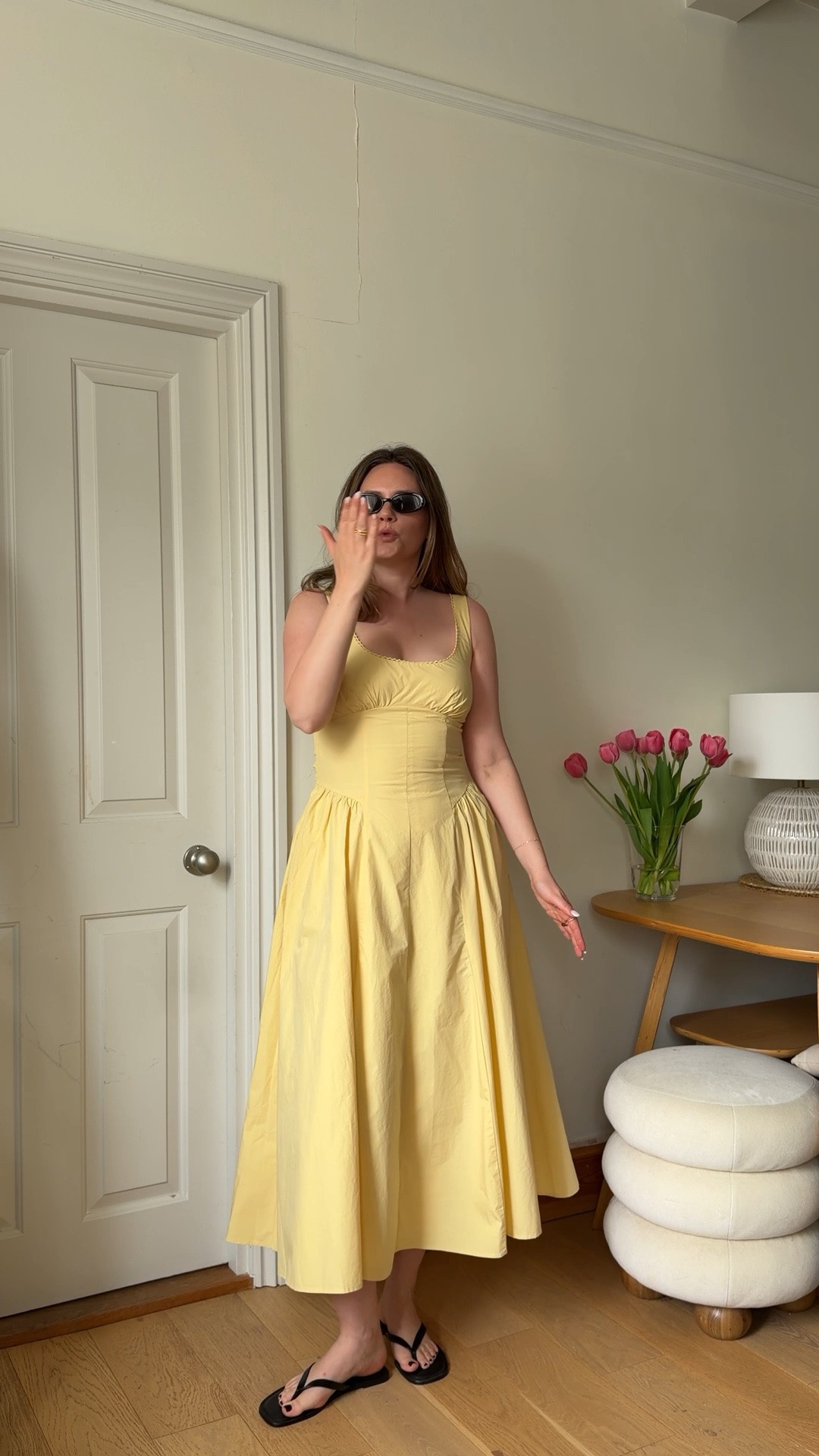 Kendall Jenner yellow wedding guest dress