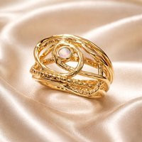 Handmade Gold Opal Ring Sculptural Textured Band, Artisan Jewelry | Etsy (US)