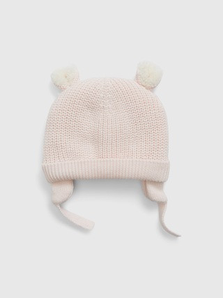 Baby Sherpa-Lined Bear Beanie | Gap (US)