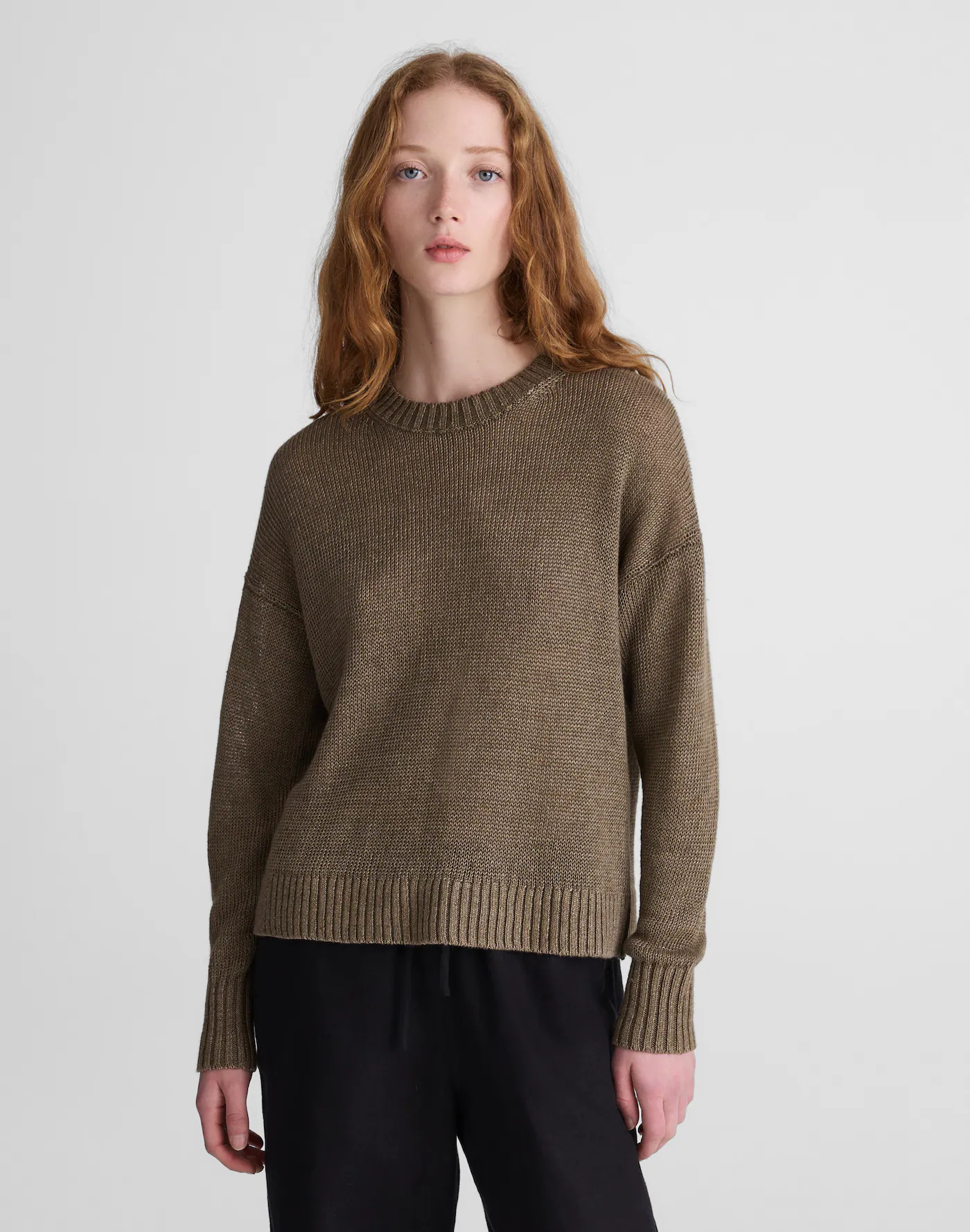Linen Drop-Shoulder Sweater | Madewell