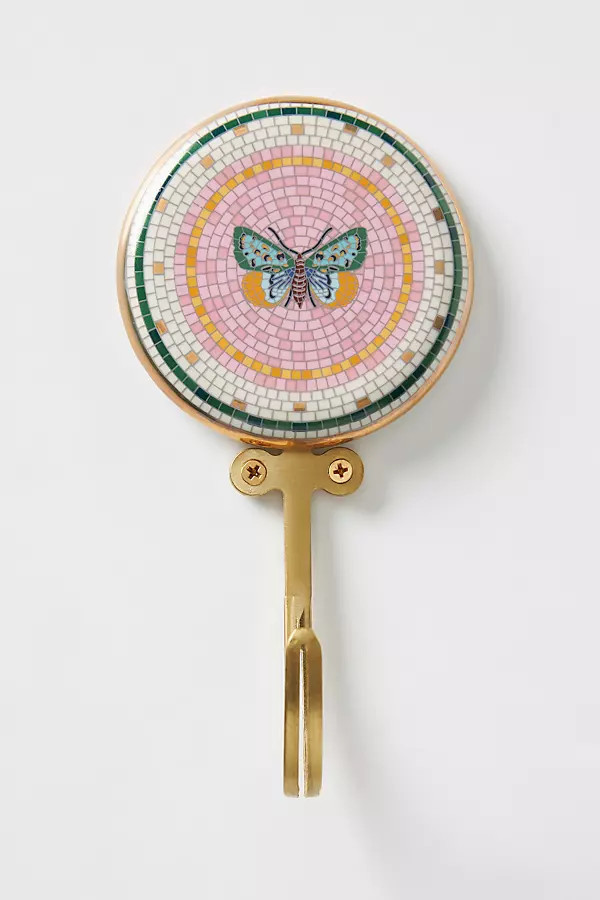 The Bistro Tile Stoneware Hook: Garden Edition | Anthropologie (US)