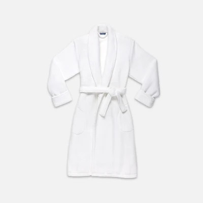 Brooklinen Super-Plush Robe Women's size Large in Striped Coastal Tide | Brooklinen