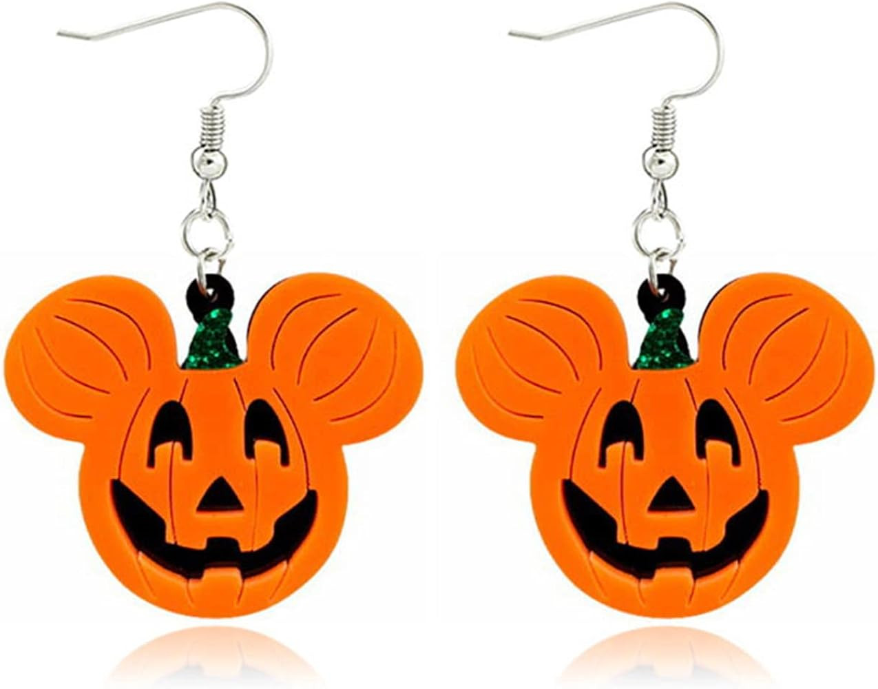 WCRAZYE Halloween Earrings Acrylic Skull Dangle Earrings for Women Girls Halloween Pumpkin Earrin... | Amazon (US)