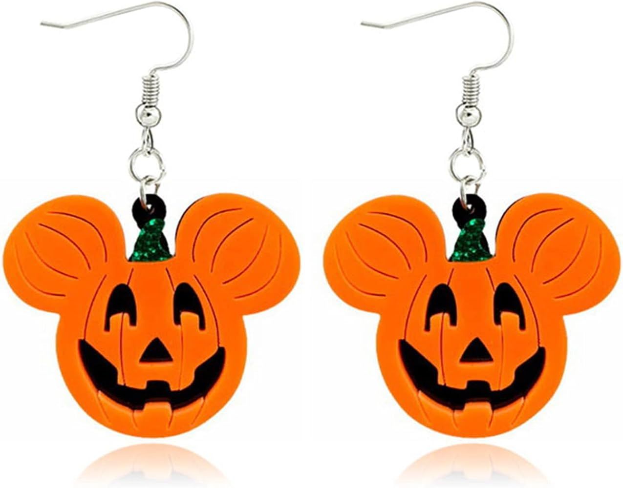 Halloween Earrings Acrylic Skull Dangle Earrings for Women Halloween Pumpkin Earrings Spirit Earr... | Amazon (US)