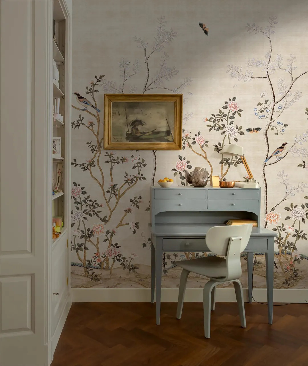 Giverny | Savory Cream Chinoiserie Wallpaper Mural | Etsy (US)