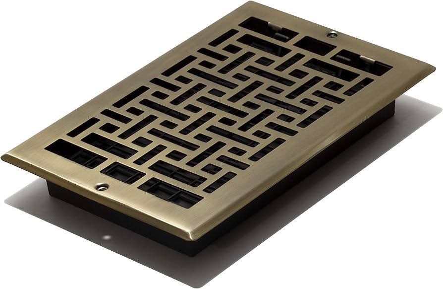 Decor Grates AJL610W-A Oriental Wall Register, 6x10, Antique Brass Finish | Amazon (US)