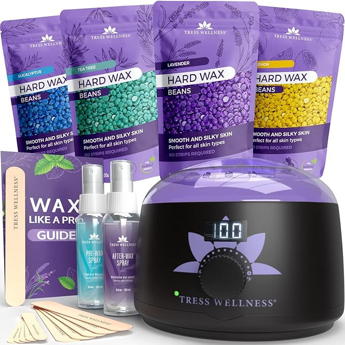 Tress Wellness Waxing Kit 500g -Easy to use -Digital Display -For Sensitive skin - Hard wax | Amazon (US)