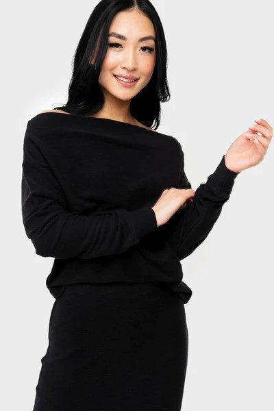 Essential Elevated Off Shoulder Knit Top | Gibsonlook