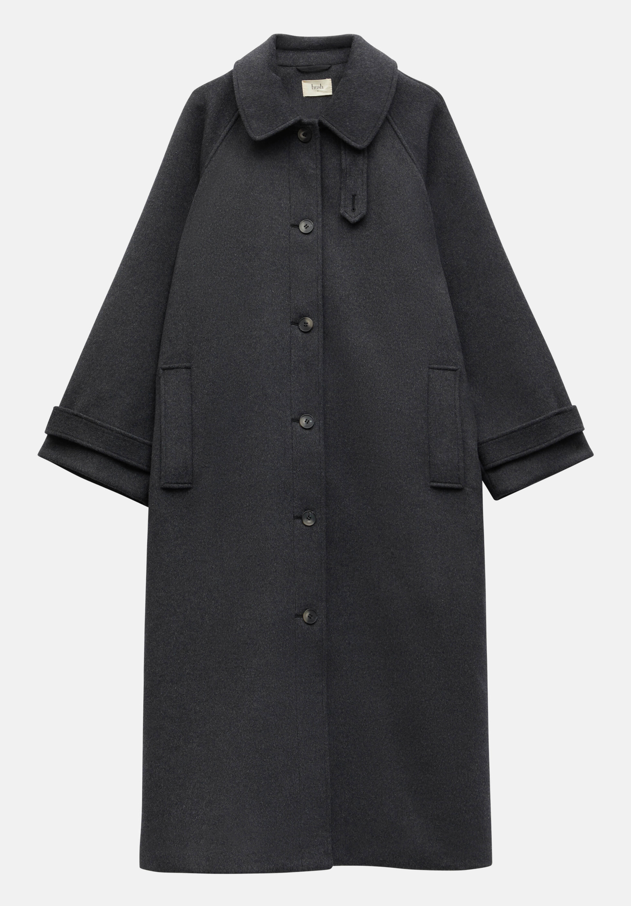 Marlowe Relaxed Raglan Wool Blend Coat | Hush UK