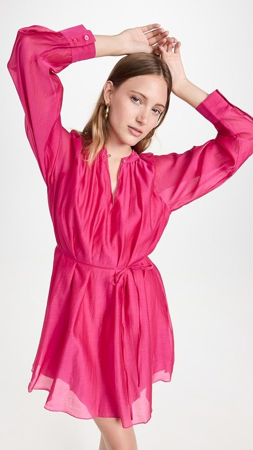 Rebecca Taylor Long Sleeve Shirt Dress | SHOPBOP | Shopbop