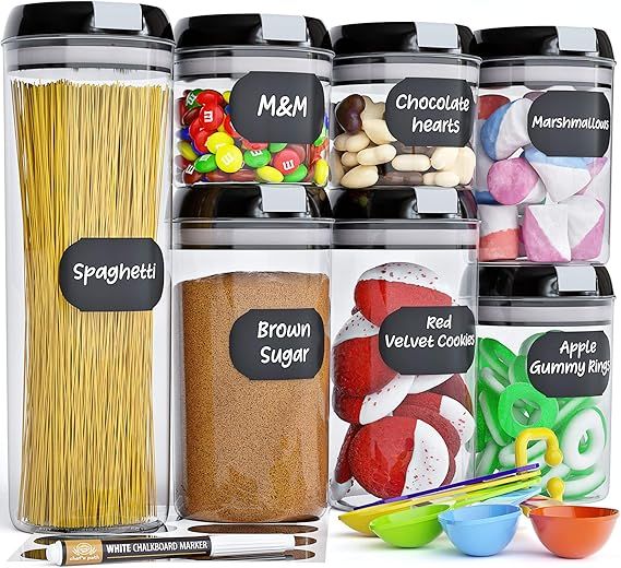 Chef's Path Airtight Food Storage Container Set - 7 PC - Kitchen & Pantry Organization - BPA-Free... | Amazon (US)