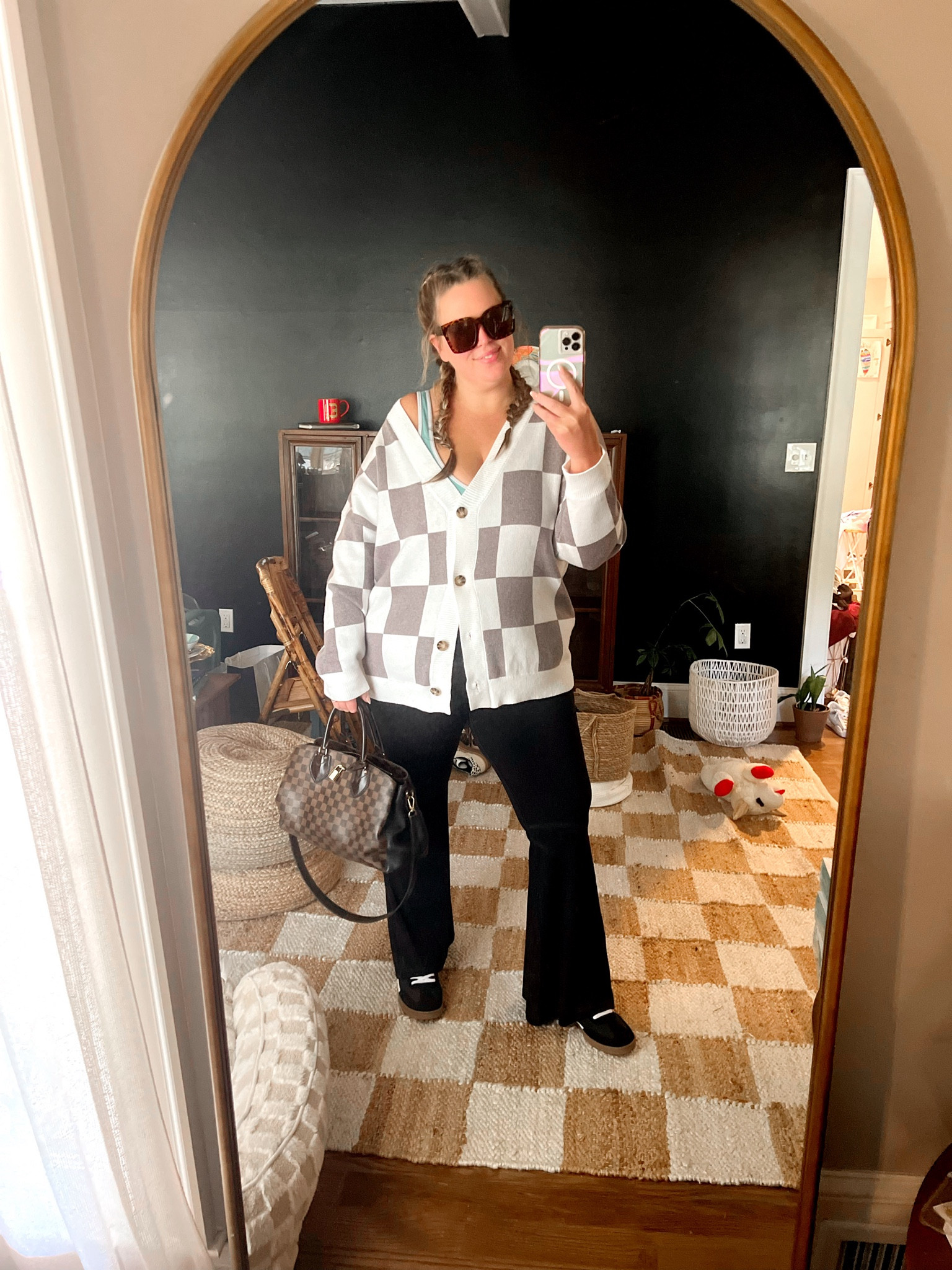 Looove this sweater and I wear the xxl! Have my fave xxl aerie crossover leggings on too! Plus size 18/20 outfit of the day! Comfy, bloat friendly, no makeup but felt good.  

#LTKMidsize #LTKActive #LTKPlusSize