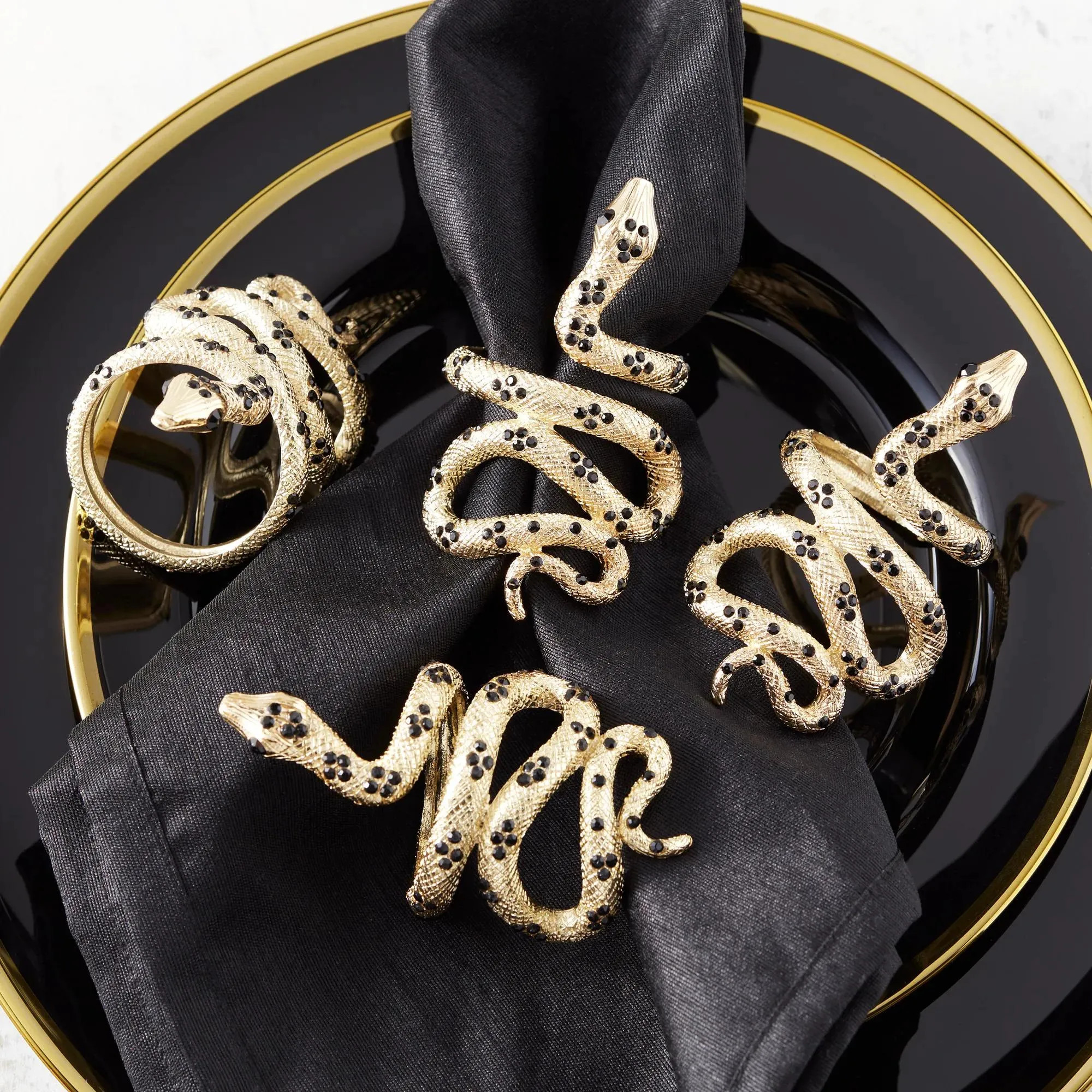 Snake Napkin Ring - Set of 4 | Z Gallerie