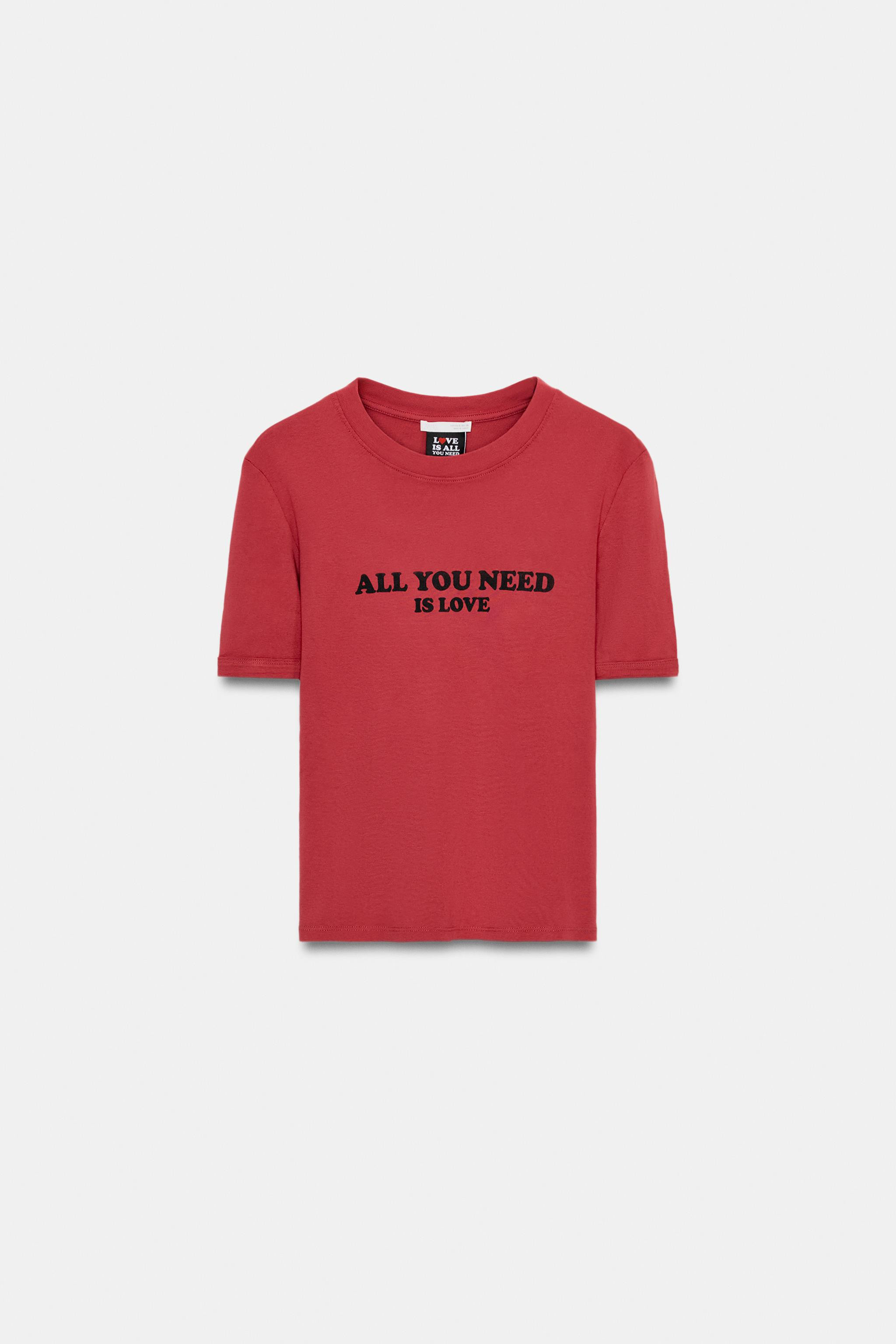 FRONT TEXT T-SHIRT | Zara Canada