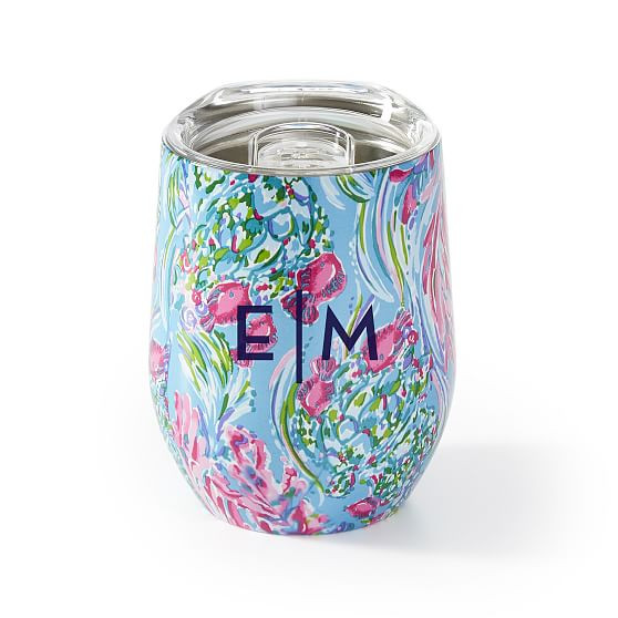 Lilly Pulitzer Monogrammed Stemless Wine Cup | Mark and Graham