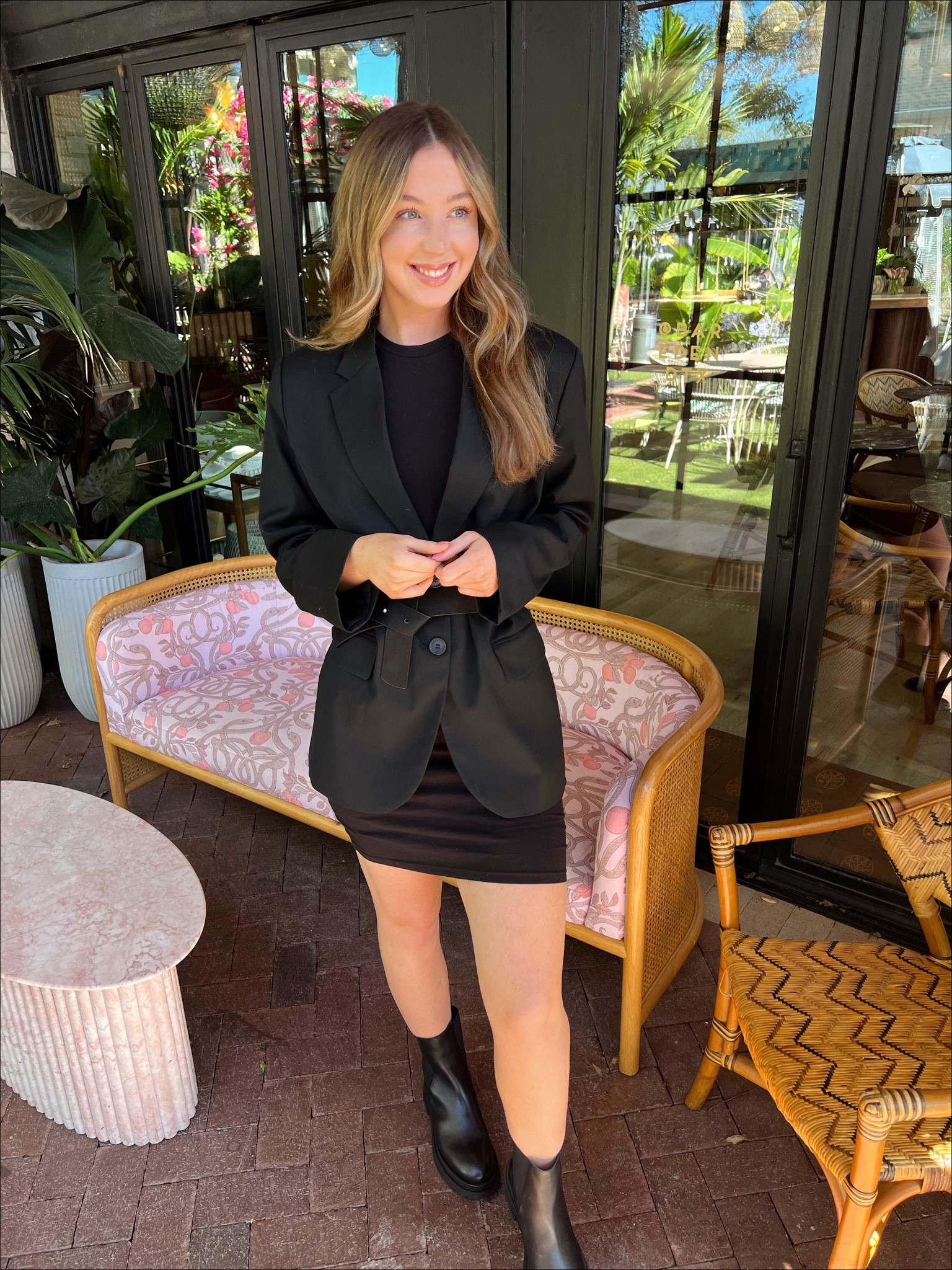 balloon sleeve ruched bodycon dress Sexy Bodycon V Neck Elegant Vintage Puff Sleeve Party Club Dresses Pink / S main image 1