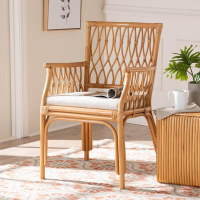 bali & pari Maisa Rattan Arm Chair Light Honey | Target
