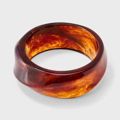 Marbleized Bangle Bracelet - A New Day™ Brown | Target