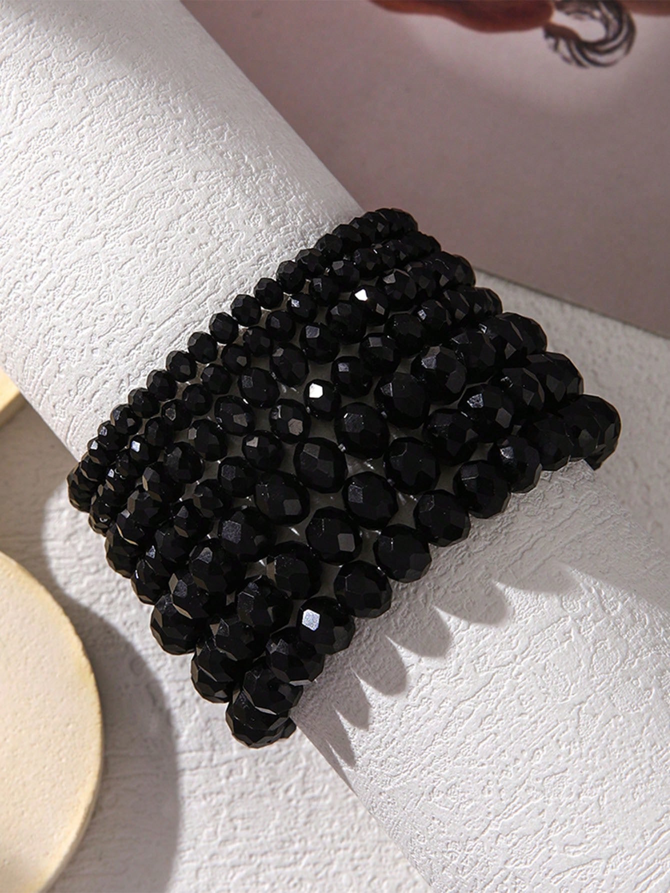 7pcs Bohemian Style Faceted Crystal Beaded Bracelet Set, Fashionable And Versatile For Daily Wear... | SHEIN