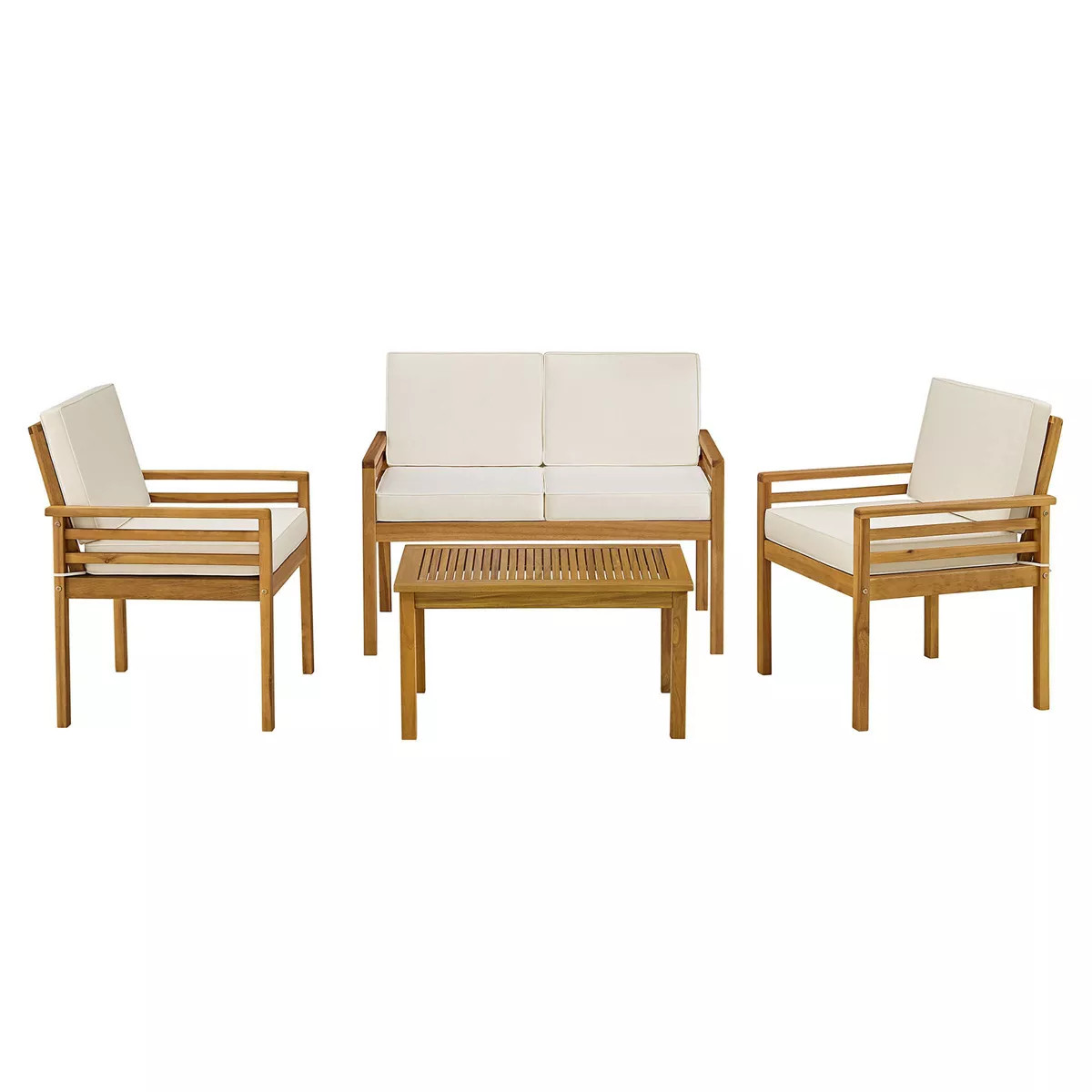 Alaterre Furniture 4pc Okemo Outdoor Weather-Resistant Couch, Dining Chairs & Side Table | Target
