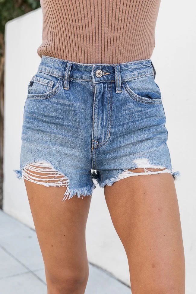 Not A Worry In The World High Waisted Jean Shorts FINAL SALE | Pink Lily