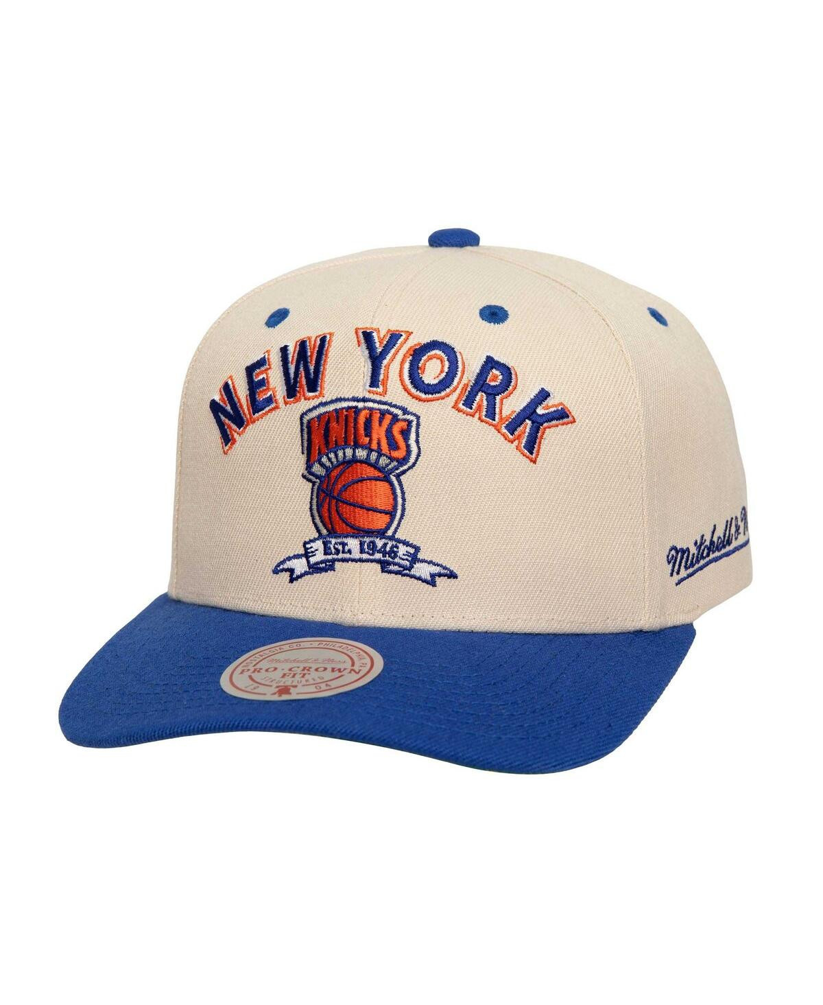 Mitchell & Ness Men's Cream/Blue New York Knicks 2x Nba Champions Soul Legacy Defined Snapback Hat - Cream, Blue | Macy's