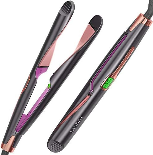 LANDOT Hair Straightener and Curler 2 in 1, Twist Straightening Curling Iron, Professional Negati... | Amazon (US)