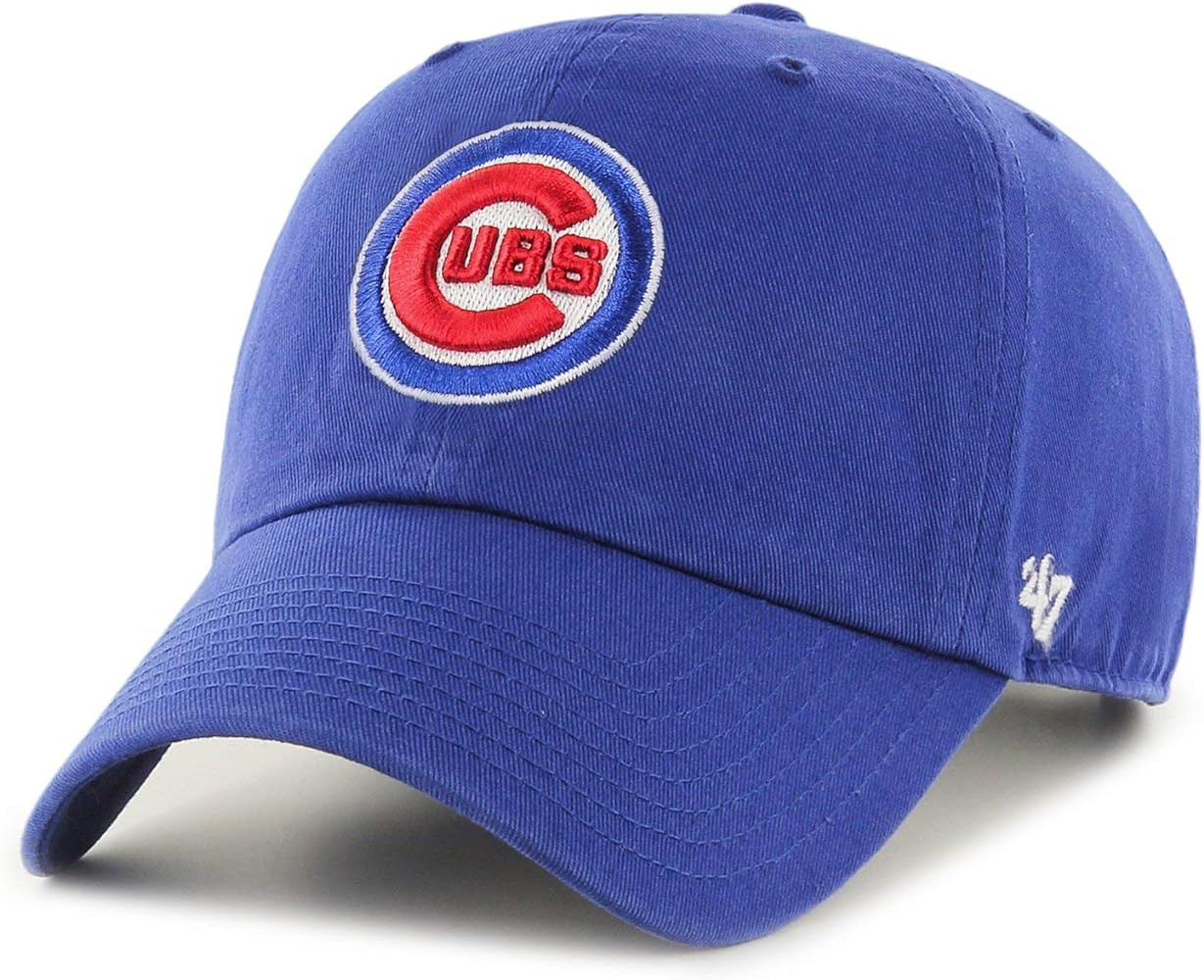 '47 Brand Chicago Cubs Clean Up MLB Dad Hat Cap Royal | Amazon (US)