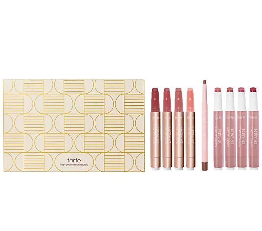 tarte 9-Piece Maracuja Juicy Lip Vault with Gift Box - QVC.com | QVC