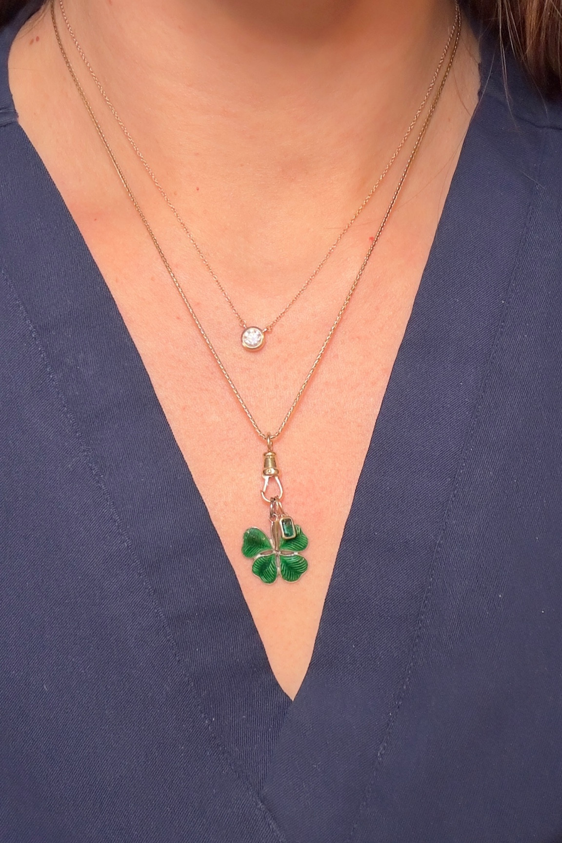 Four leaf clover pendants