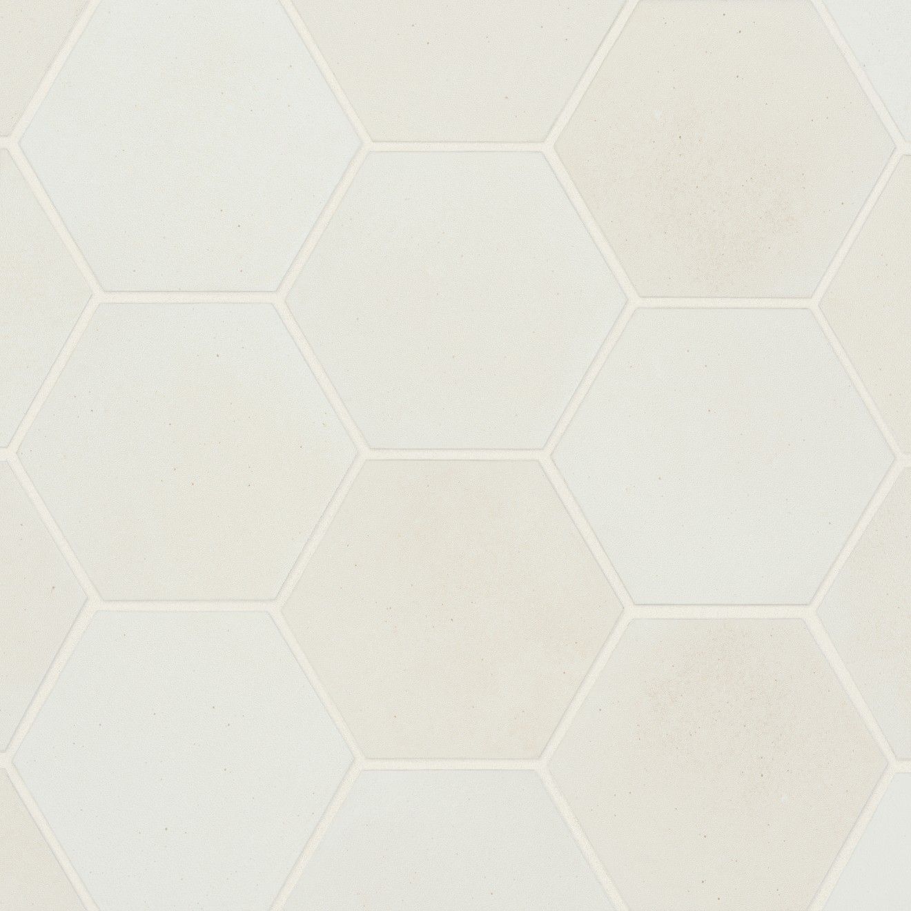 Celine 4" Hexagon Matte Porcelain Floor & Wall Tile in White | Bedrosians Tile & Stone