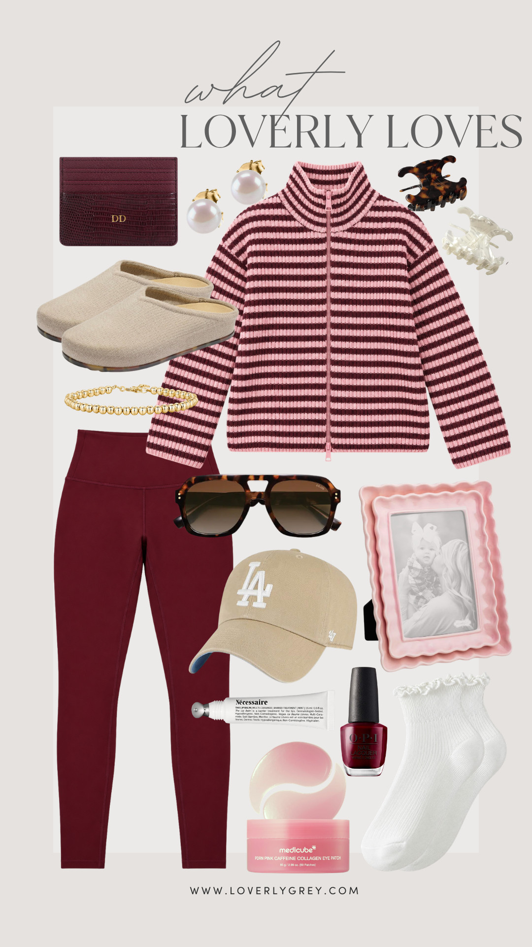 How cute is that burgundy and pink striped knit jacket?! I think it would be so cute with these burgundy leggings!

Loverly Grey, Amazon finds, athleisure, clogs, burgundy leggings, knit jacket, fall finds, beauty 

 #LTKSeasonal