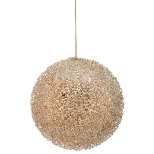 Regency International Pearl Glitter Ball Ornament, 4.5-Inch, Rose Gold | Amazon (US)