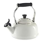 Le Creuset Enamel On Steel Whistling Tea Kettle, 1.7 qt., White | Amazon (US)
