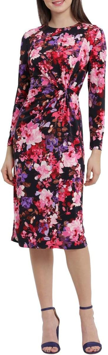 Maggy London Women's Front Twist Midi Dress | Amazon (US)