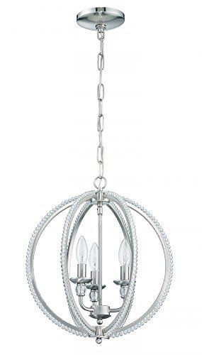 Jeremiah 1043C-BNK 3 Light Mini Chandelier with Clear Crystal Accents, Brushed Nickel | Amazon (US)