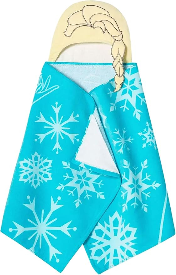 Jay Franco & Sons Disney Frozen Hooded Bath Towel Bath Wrap | Amazon (US)
