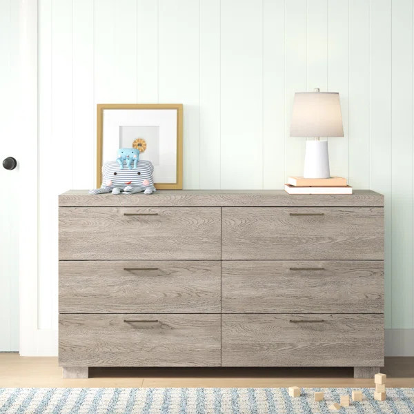 Zephyr 6 Drawer Double Dresser | Wayfair North America