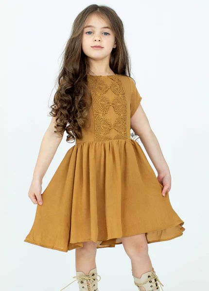 *NEW* Allyza Dress in Yellow Ochre | Joyfolie
