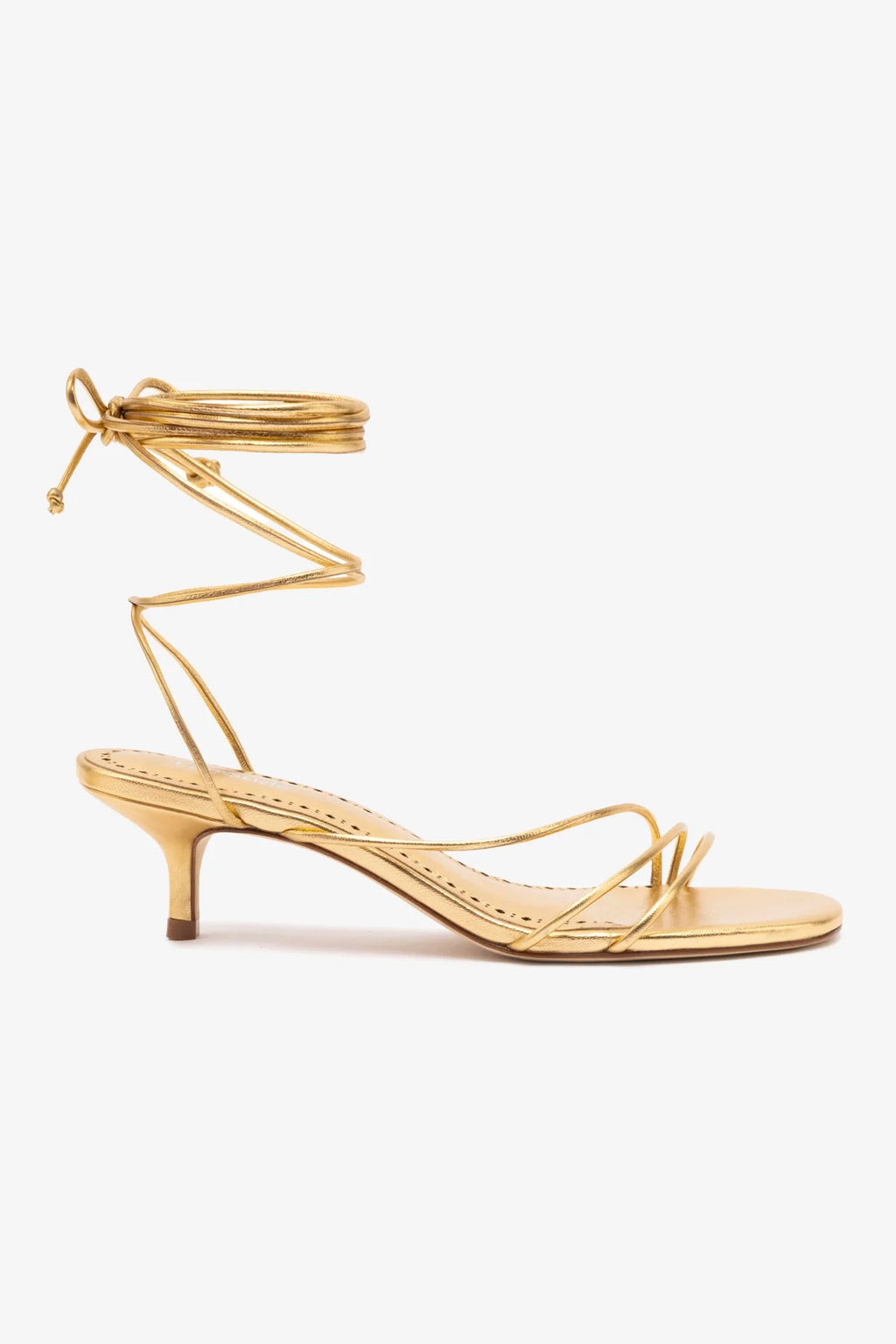 Sara Sandal In Gold Metallic Leather | Larroude