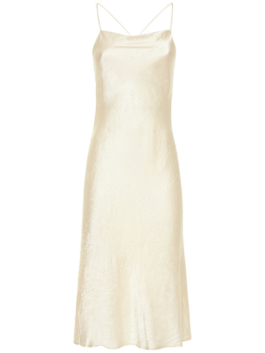 Crush Bias Cowl Satin Midi Slip Dress | Luisaviaroma