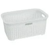 Superio Laundry Basket, Wicker Style,1.4 Bushel (White) - Walmart.com | Walmart (US)