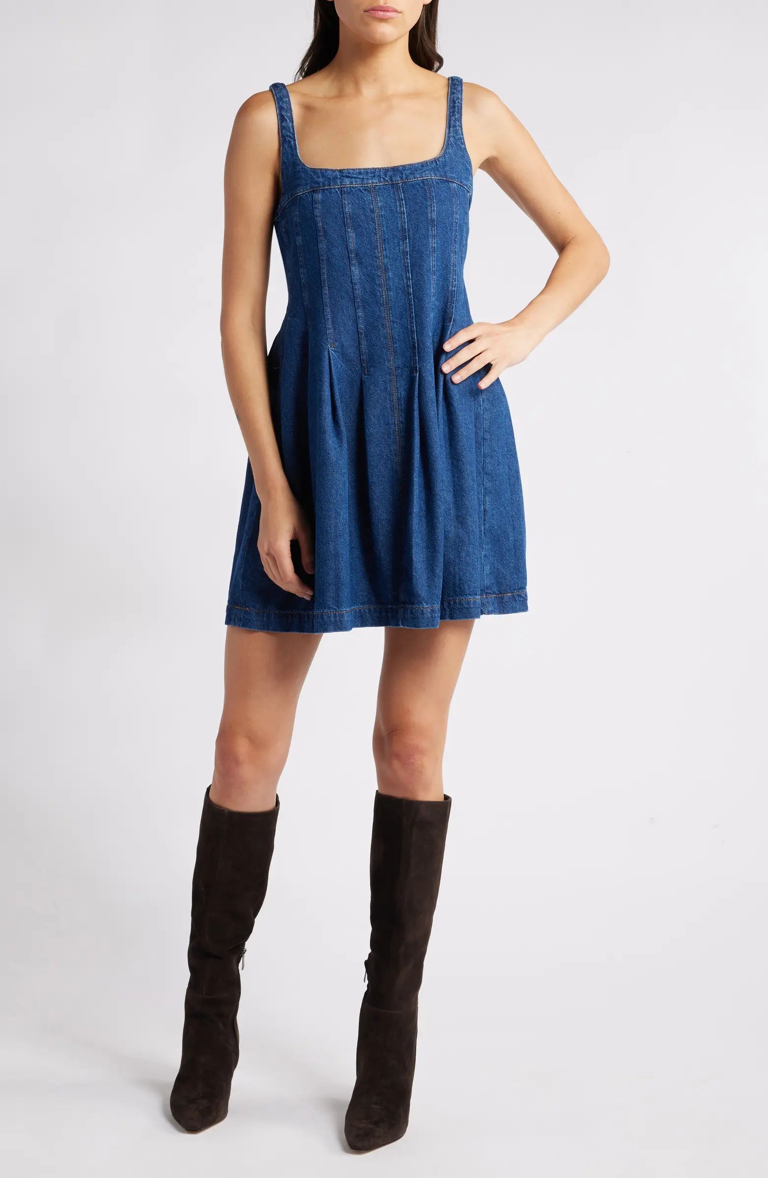 Violet Denim Minidress | Nordstrom