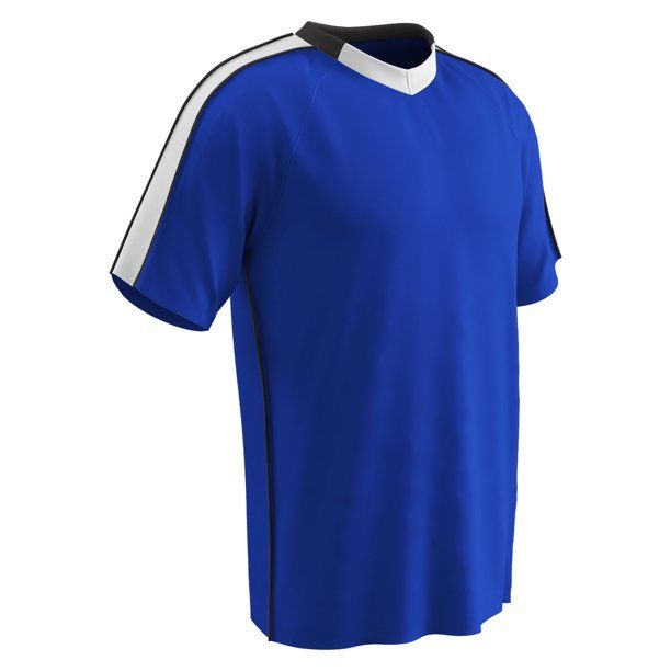 CHAMPRO Mark Lightweight Soccer Jersey, Youth Medium, Royal, White Highlights, Black Trim - Walma... | Walmart (US)