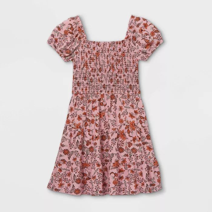 Girls' Smocked Short Sleeve Dress - art class™ | Target